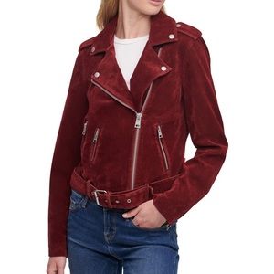 Levi’s Belted Faux Suede Moto Jacket